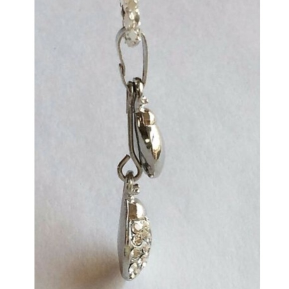 Silver Crystal Ladybug Necklace 20" Insect Mom & Baby Bugs Silver Plated - Picture 7 of 8